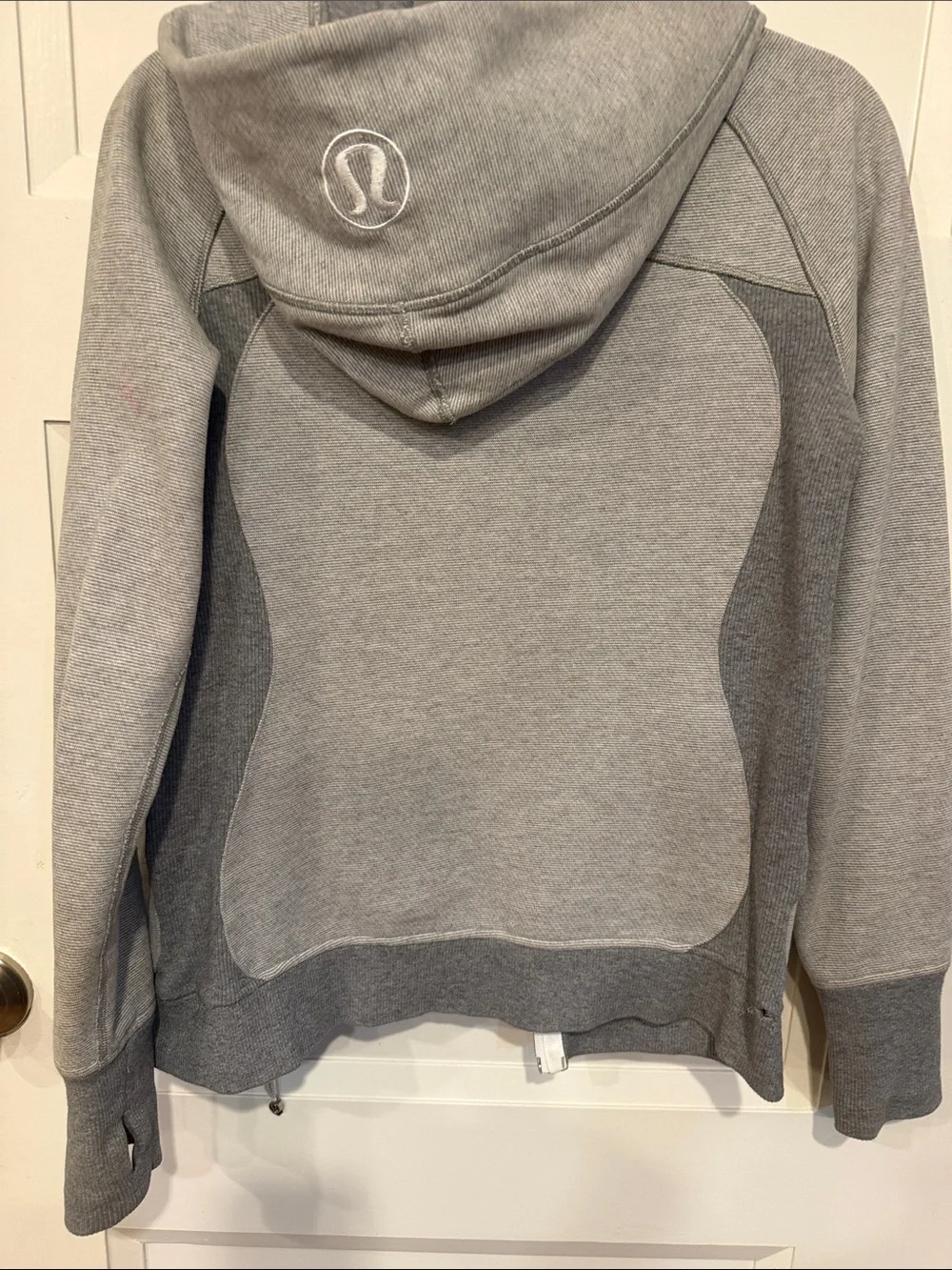 lululemon athletica Light Gray Full-Zip Hooded Jacket